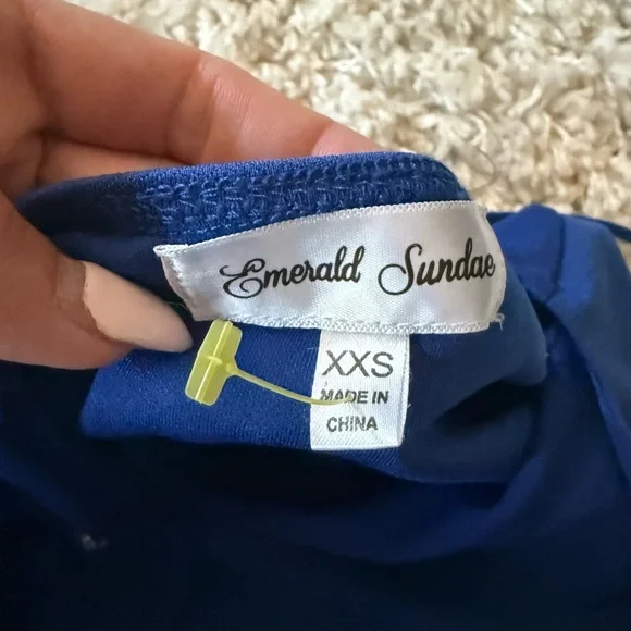 Emerald Sundae Cobalt Asymmetrical Dress - Picture 5 of 5